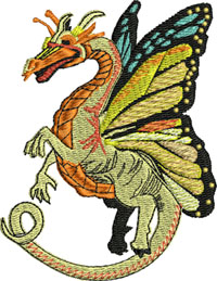 Dragon fairy-Dragons, Dragon embroidery, Dragon Fairy, Fairy embroidery, machine embroidery, mythical embroidery