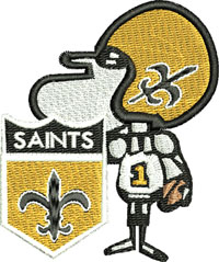 New Orleans Saints logo-New Orleans Saints, Saints logo, football embroidery, machine embroidery