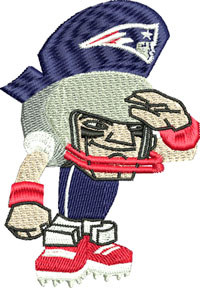 Patriots mascot-Patriots mascot, mascot embroidery, football embroidery, sports embroidery, football