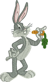 Bugs Bunny-Bugs Bunny, Bugs Bunny embroidery, machine embroidery, embroidery, cartoon embroidery