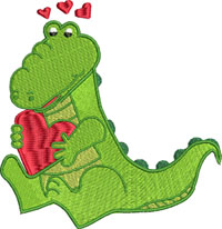 Dinosaur Love-Dinosaur Love, Dinosaur heart, Valentine Dinosaur, Valentines Day