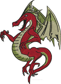 Dragon 3-Dragon , machine embroidery. embroidery designs, dragon embroidery,embroidery