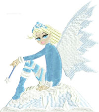 Ice Fairy-Fairy embroidery, machine embroidery, Fairies, Children embroidery, Ice fairy embroidery, Fairy machine embroidery, enchanted embroidery, stitchedinfaith.com