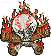 Killer Baseball-Baseball embroidery, sports embroidery, machine embroidery, Baseball, stitchedinfaith.com