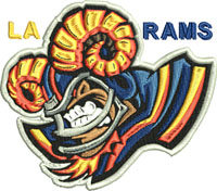 LA Rams-Rams, LA, Football, LA Rams, football embroidery, machine embroidery