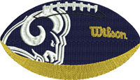 LA Rams Football-LA Rams, Rams Football, machine embroidery, Rams Embroidery, football embroidery