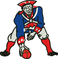Old Patriots logo-Patriots, old logo, sports, football, machine embroidery, football embroidery, Patriots embroidery
