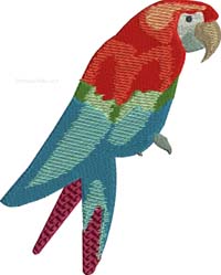 Parrot-Parrot embroidery, Parrot machine embroidery, machine embroidery, bird embroidery, feathered friends embroidery, stitchedinfaith.com