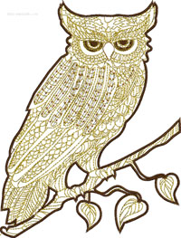 Perched Owl-Owl embroidery, Perched Owls, machine embroidery, stitchedinfaith.com, owls, Owls embroidery, Bird embroidery
