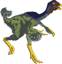 Therizionsaurus-Dinosaur embroidery, Therizionsaurus, embroidery, machine embroidery,Dinosaurs