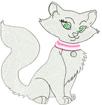 White Persian Cat-Persian Cat embroidery, cat embroidery,Persian embroidery, feline embroidery,machine embroidery, embroidery designs, stitchedinfaith.com, animal embroidery, pet embroidery