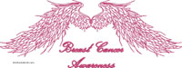 Wings Breast Cancer-awareness, ribbons, wings cancer. breast, ribbon, awareness ribbons
