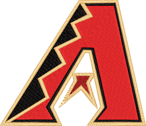 Arizona Diamond Backs-Arizona, baseball, sports, Diamond, Backs, machine embroidery

