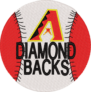 Diamond backs baseball-Arizona, baseball, Diamond, backs, sports, machine embroidery