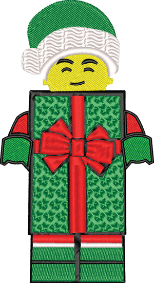 Lego Christmas present-Christmas, Lego, presents, machine embroidery