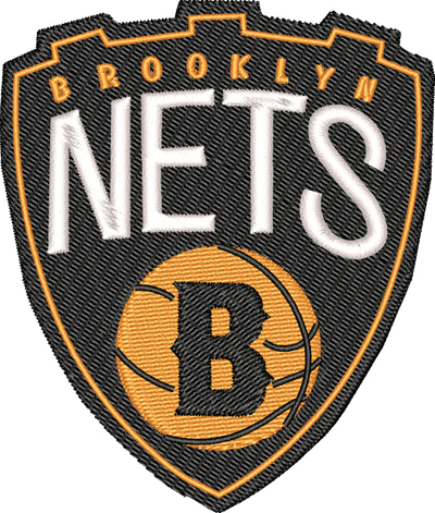Brooklyn Nets-Brooklyn, Nets, basketball, sports, machine embroidery