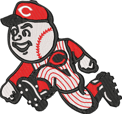 Cincinnati Player-Cincinnati, baseball, player, team, machine embroidery