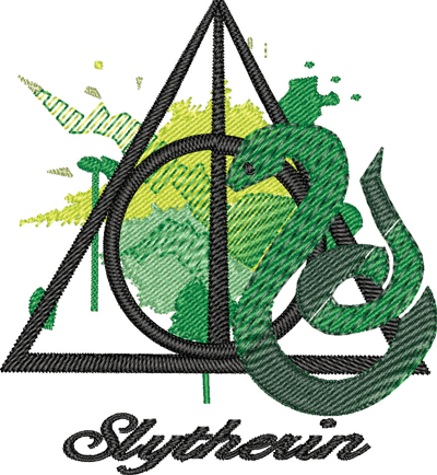 Slytherin-Slytherin, snake, Harry, Potter, machine embroidery,