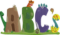ABC Dinosaurs-Dinosaurs, ABCs dinosaurs, machine embroidery, Dinosaurs embroidery, Dinosaurs machine embroidery, baby dinosaurs, childrens dinosaurs