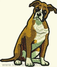 Adorable Bull Dog-Bull dogs, Bull dog, machine embroidery, dog embroidery, Bull dog embroidery, animal embroidery, stitchedinfaith.com, embroidery