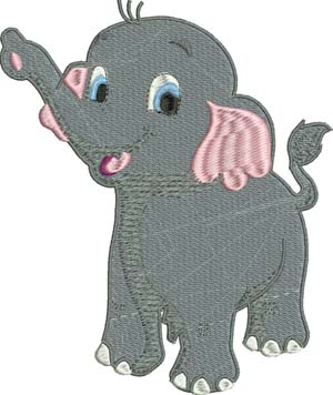 Adorable elephant-Elephants, machine embroidery, baby elephant, adorable elephant, embroidery, animals