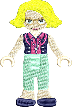 Alicia-Alicia, machine embroidery, lego, friends, girls

