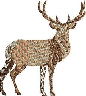 Amazing Deer-Amazing deer, deer, machine embroidery, hunting, deer embroidery,animal
