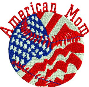 Baseball All American Mom Baseball Flag Ball-baseball all American baseball mom machine embroidery designs