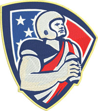 American Quarterback-Quarterbacks, football, machine embroidery, sports, sports embroidery,American Quarterback