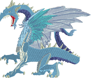 Ancient Dragon-Dragon embroidery, Ancient dragon, Dragons, machine embroidery, Dragon machine embroidery, animal, prehistoric animals