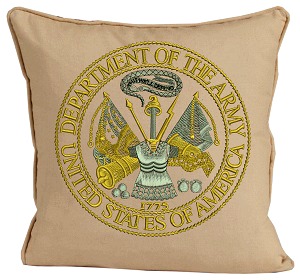 US Army embroidered pillow-US Army, embroidered pillows, army pillow, personalized pillows. military pillows, Army, pillows, 
