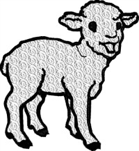 Baby Lamb-Baby lamb lamb machine embroidery farm animals embroidery stitchedinfaith.com