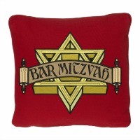 Bar Mitzvah Embroidered Pillow-Bar Mitzvah Bar Mitzvah pillow embroidered pillows Jewish pillows stitchedinfaith.com embroidery