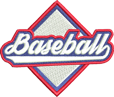 Baseball Diamond-Baseball, sports, machine embroidery, diamond, 