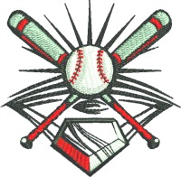 Baseball Diamond Ball And Bat-Baseball baseball diamond baseball ball and bat baseball field machine embroidery