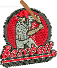 Baseball patch logo-Baseball embroidery, sports embroidery, machine embroidery, Baseball patches, embroidered designs, logo embroidery, stitchedinfaith.com