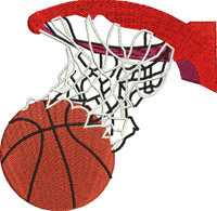 Basketball Net-Basketball, Basketball net, sports embroidery, machine embroidery, sports