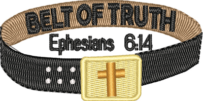 Belt of Truth-Belt, Truth, Christian, machine embroidery, religion