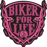Biker for life-Biker, machine embroidery, bikers, motorcycle, bikes,
