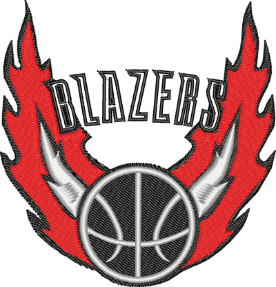 Blazers-Portland, basketball, Trail, Blazers, Machine embroidery