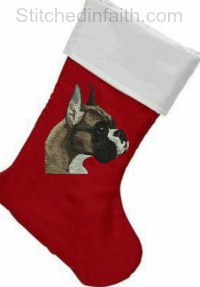 Boxer Christmas stocking personalized-Christmas stockings, Boxer stockings, Dog Christmas stocking, Boxer dogs, Holiday stockings, Christmas, animal stockings