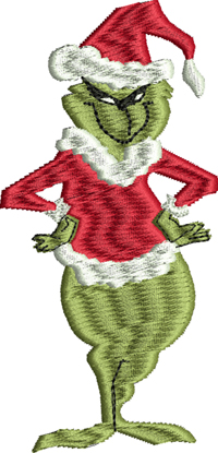 Christmas Grinch-Grinch, machine embroidery, Christmas Grinch, embroidery