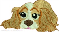 Cocker Spaniel-Cocker Spaniel, Dog embroidery, Cocker Spaniel embroidery, machine embroidery, animal embroidery, custom embroidery, stitchedinfaith.com