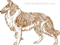 Collie-Collie embroidery, Collie dogs, Collie, Dog embroidery, animal embroidery, machine embroidery, Dog machine embroidery design, collie machine embroidery, stitchedinfaith.com