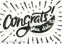 Congrats-Congrats embroidery, machine embroidery, promotion embroidery, school embroidery, graduation embroidery, congradulations embroidery, embroidery
