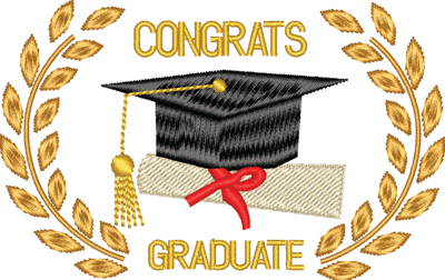 Congrats Graduate-Congrats Graduate, school, graduation, graduate, Class of 2024,machine embroidery