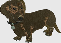 Dachshund dog-Dachshund, Dachshund dog, machine embroidery, Dachshund embroidery,stitchedinfaith