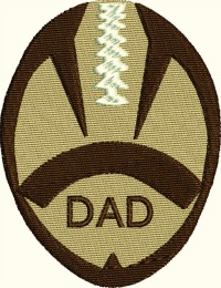 Dad Football-Football, football dad, dad football, sports, dad, dad sports, machine embroidery, stitchedinfaith.com, embroidery designs