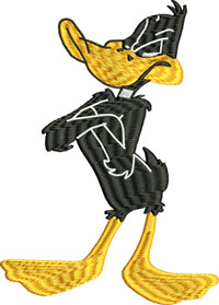 Daffy Duck-Daffy Duck, machine embroidery, embroidery design, embroidery, duck, cartoon