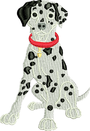 Dalmatian doggy-Dogs, Dalmatian, doggy, machine embroidery, animals, pets
